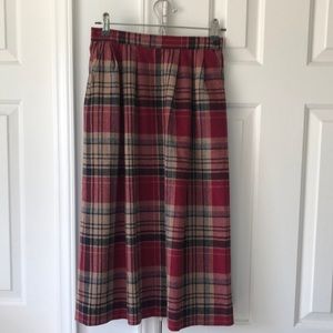 Vintage Pendleton Wool Plaid Skirt